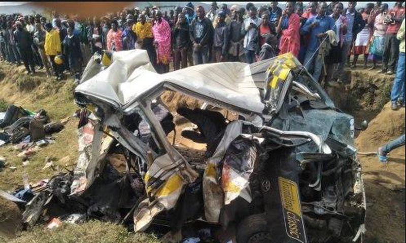Six people died in an accident along Mai Mahiu, Narok road