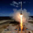A Russian Soyuz 2-1A rocket -- like the one seen in this file photo taken on April 28, 2016 -- launched 73 satellites into orbit on Friday