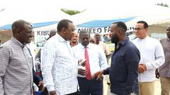 President Uhuru with DP Ruto, Governor Joho, CS Balala and other dignitaries