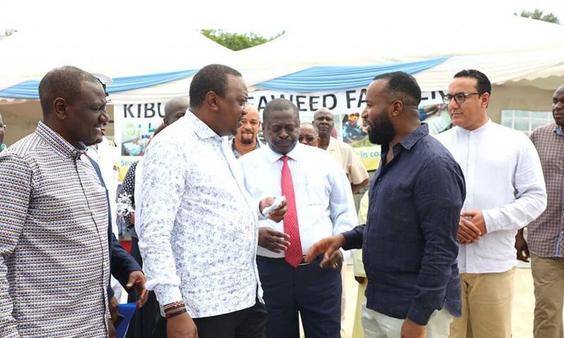 President Uhuru with DP Ruto, Governor Joho, CS Balala and other dignitaries
