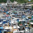 Fishing boats take shelter at Nanfangao fish harbour in Suao, Yilan county in east Taiwan, as typhoon Senat approaches
