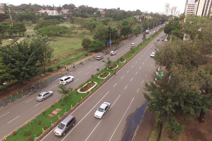 Aerial view of Uhuru Highway