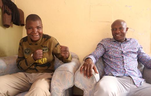 Conjestina Acheing with San official from Nairobi County. Sonko gives update on Conjestina’s health (Photos)