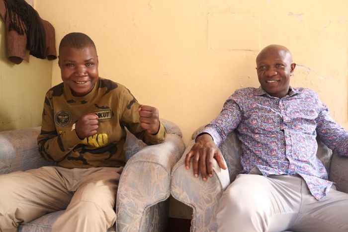 Conjestina Acheing with San official from Nairobi County. Sonko gives update on Conjestina’s health (Photos)