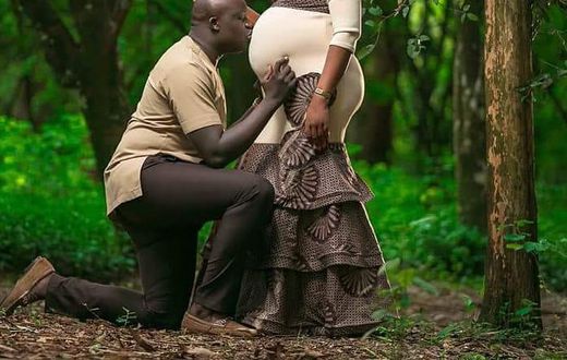 Syombua with Hubby. Syombua Mwele's daughter. Radio Citizen’s presenter introduces her new born for the first time (Photo)