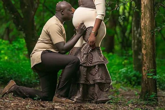 Syombua with Hubby. Syombua Mwele's daughter. Radio Citizen’s presenter introduces her new born for the first time (Photo)