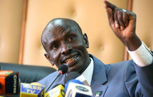 KNUT Secretary General Wilson Sossion addressing the media
