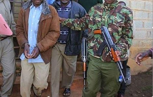 File image of police making an arrest. 3 Ambira High school students who were caught on camera insulting CS Matiangi and Amina Mohamed