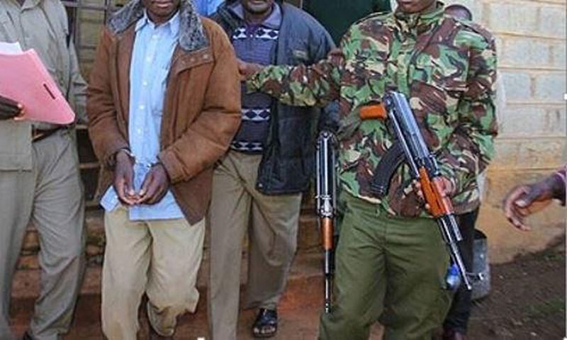 File image of police making an arrest. 3 Ambira High school students who were caught on camera insulting CS Matiangi and Amina Mohamed