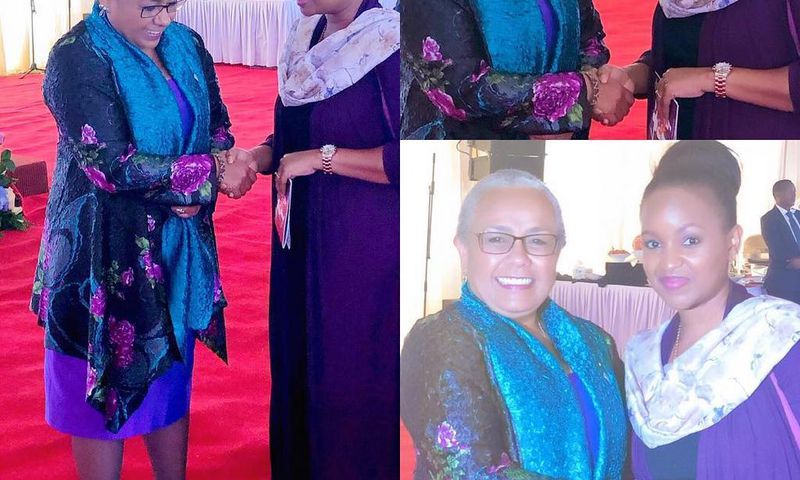 Grace Mslame with Margret Kenyatta. Grace Msalame speaks after surgery