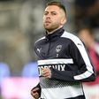Bordeaux's French forward Jeremy Menez runs during the warm up of the French Ligue 1 football match between against and Montpellier on March 18, 2017