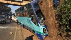 KBS Bus involved in an accident along Valley Road