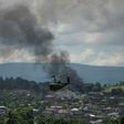 The Philippine military is using air strikes against snipers hidden in high rise buildings in the southern city of Marawi