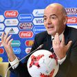 FIFA President Gianni Infantino gestures as he speaks during the FIFA/LOC closing press conference of the 2017 FIFA Confederations Cup at Krestovsky Stadium in Saint Petersburg on July 1, 2017