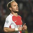 Valere Germain Monaco's French forward celebrates after scoring a goal during the French L1 match against Lille at the Louis II Stadium in Monaco on May 14,2017