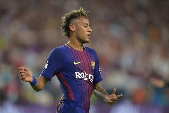 Neymar of Barcelona reacts during their International Champions Cup football match at Hard Rock Stadium on July 29, 2017 in Miami, Florida