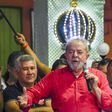 Former Brazilian President, Luiz Inacio Lula da Silva (red shirt) participates in a congress of the Unified Workers Central (CUT) in Rio in August 2017