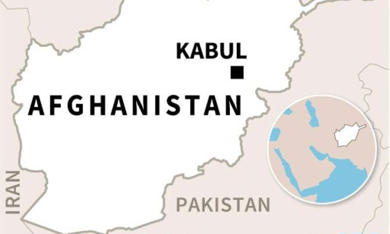 Map locating Kabul in Afghanistan