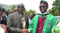 Governor Ayodele Fayose and his son.