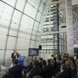 National Public Radio editorial director Michael Oreskes speaks at the Newseum in Washington DC as the names of 14 journalists who died while reporting the news in 2016 are added to the Newseum's memorial wall