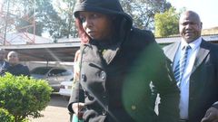 Citizen TV Jacque Maribe after recording her statement at a police station