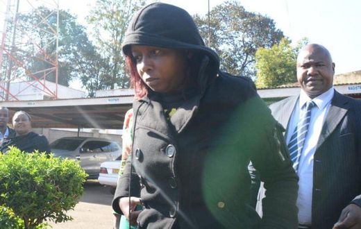 Citizen TV Jacque Maribe after recording her statement at a police station