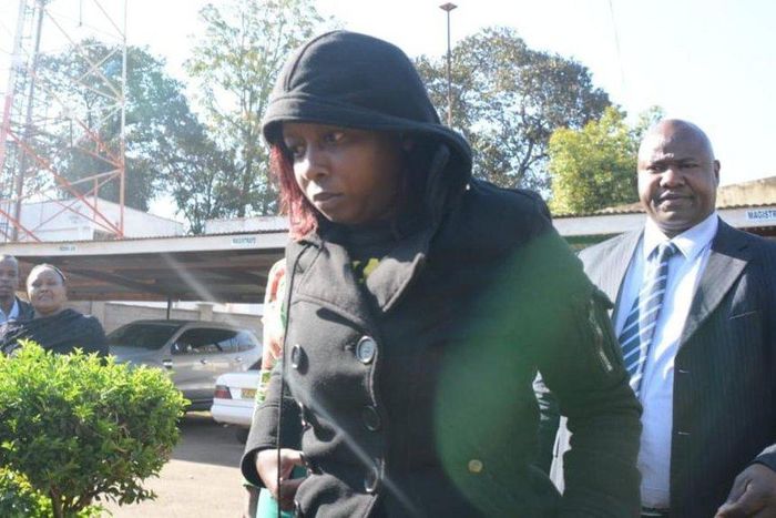 Citizen TV Jacque Maribe after recording her statement at a police station