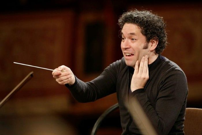 Venezuelan conductor Gustavo Dudamel during rehearsals with the Vienna Philharmonic Orchestra in Vienna in 2016