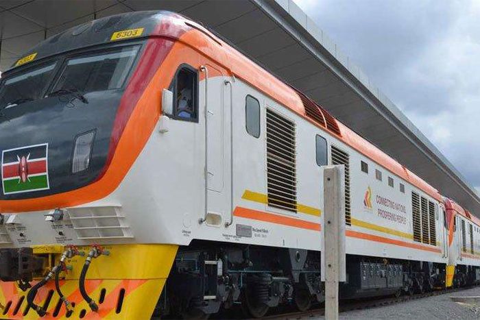 SGR train before leaving a terminus