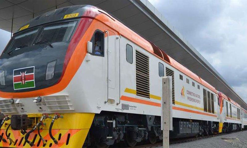 SGR train before leaving a terminus