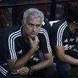 Manchester United manager Jose Mourinho (left) watches his team take on Barcelona in Landover, Maryland, on July 26, 2017