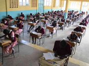 Students during a national exam