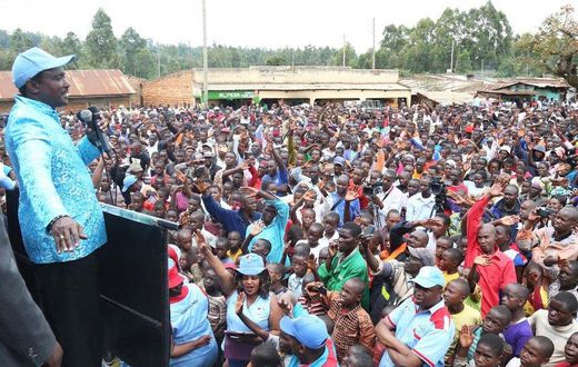 Wiper leader Kalonzo Musyoka addresses a past rally at Kimera Shopping centre in Nyamira County.