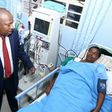 Mike Sonko during a past visit at Mbagathi Hospital