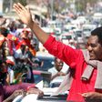 Zambian opposition leader Hakainde Hichilema leaving prison after treason charges against him were dropped