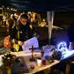 Father Joseph Nurchi prepares for a Christmas Eve mass at a roundabout in Somain, northern France, where "yellow vest" protesters have been holding out since November