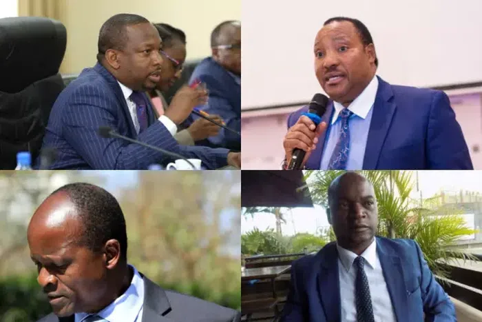 Governors Mike Sonko, Ferdinand Waititu, Okoth obado and Kirinyaga deputy governor Peter Ndambiri (Pulse Live)