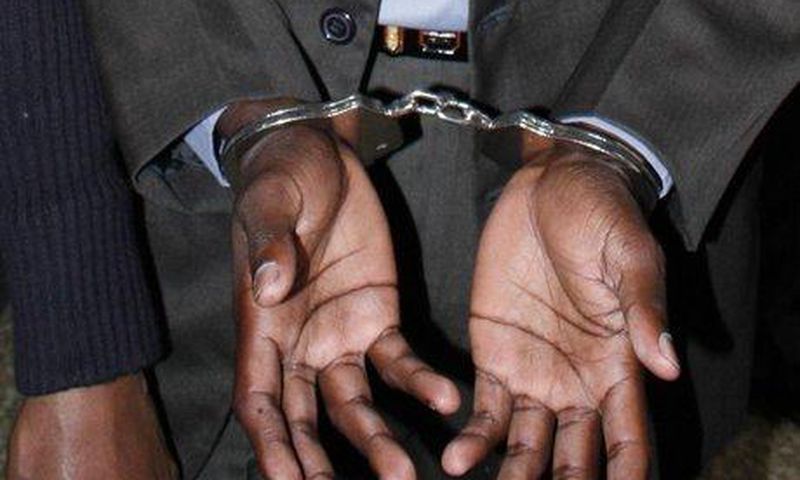 A man in handcuffs