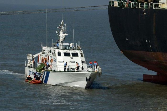 India's Coast Guard on exercise in 2016: the force has announced a huge drugs bust
