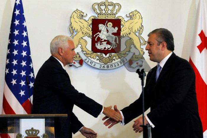 US Vice President Mike Pence told Georgian Prime Minister Giorgi Kvirikashvili the ex-Soviet state is a "key strategic partner" for Washington