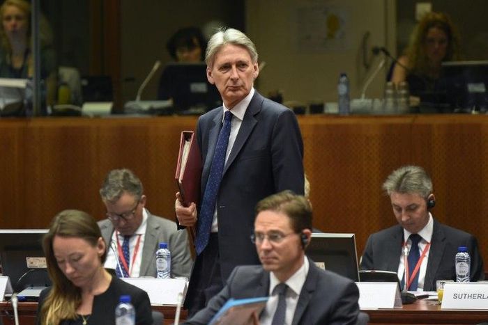 Britain's finance minister Philip Hammond arrives has acknowledged there are divisions in the cabinet over Brexit