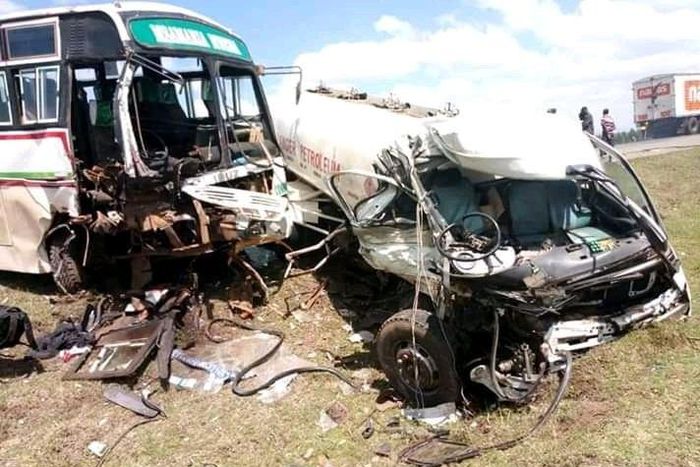 Salgaa accident between a bus and a petrol tanker