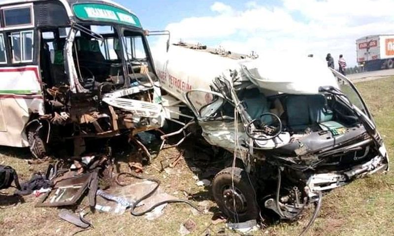 Salgaa accident between a bus and a petrol tanker