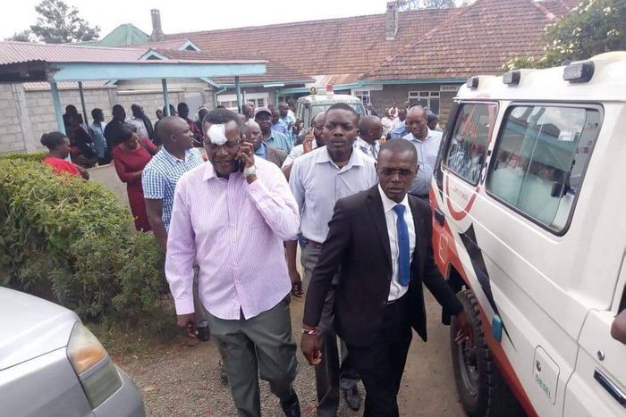 Chief Justice David Maraga speaks after accident