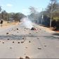 Multimedia University students blocked Magadi Road in Nairobi on Monday protesting alleged mismanagement of the institution.