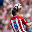 Atletico de Madrid's forward Fernando Torres heads the ball against Athletic Bilbao at the Vicente Calderon stadium in Madrid on May 21, 2017