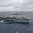 Aircraft carrier the USS Nimitz takes part in an exercise in the Bay of Bengal in July 2017 in this US Navy handout photograph
