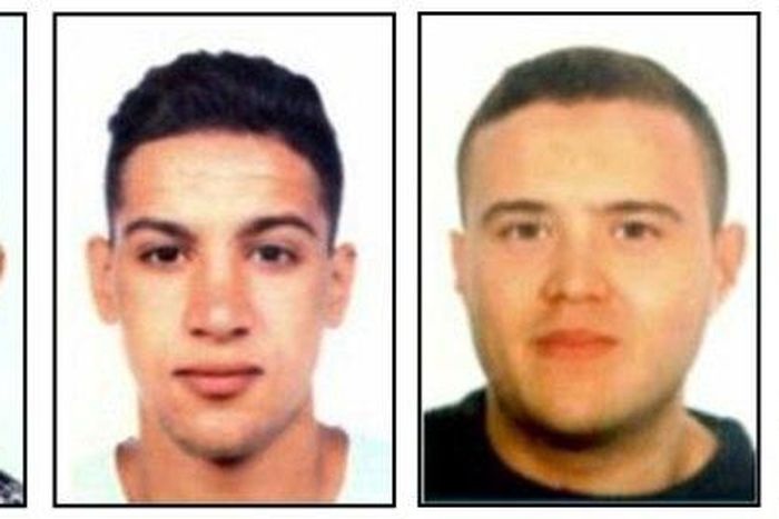Spain attack suspects, from left to right: Moussa Oukabir, Said Aallaa, Mohamed Hychami and Younes Abouyaaqoub