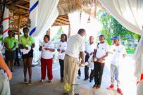 Photos of Akothee spoiling top KCPE candidates in Malindi