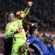 Goalkeeper Jordan Pickford in action for Sunderland
